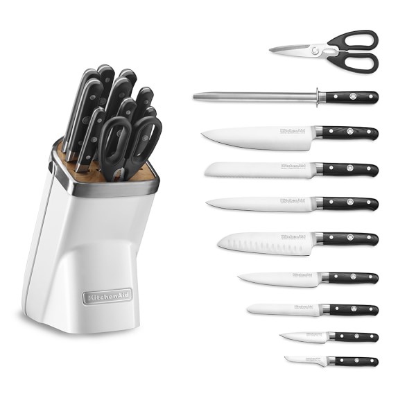 Frosted Pearl Kitchenaid 11 Piece Professional Knife Block Set Williams Sonoma