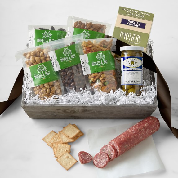 Dried Fruit, Nuts & Savory Gift Basket Williams Sonoma