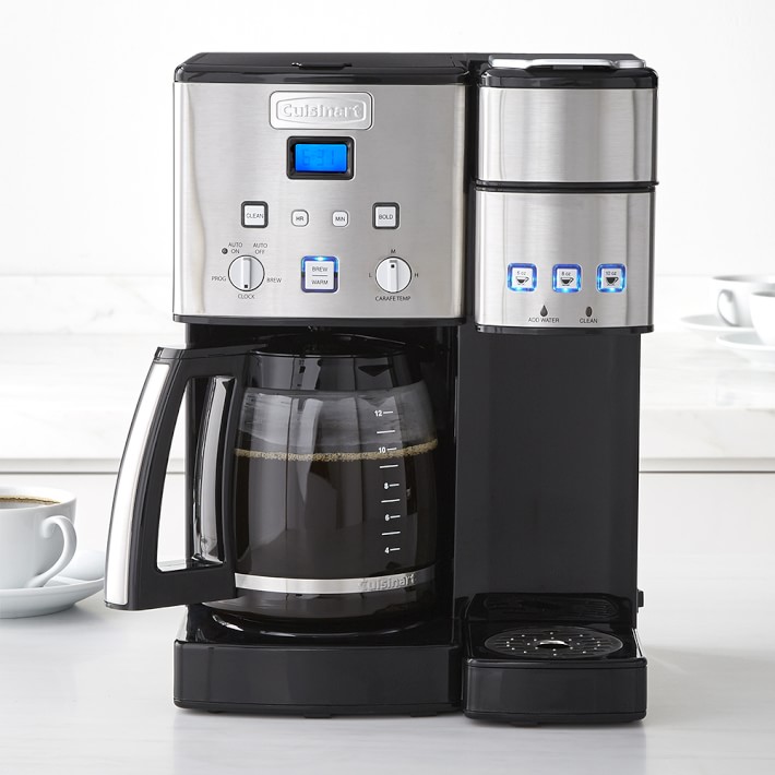 How do you clean a cuisinart 12 cup coffee maker Cuisinart Coffee Center And Single Serve Brewer With Glass Carafe Williams Sonoma