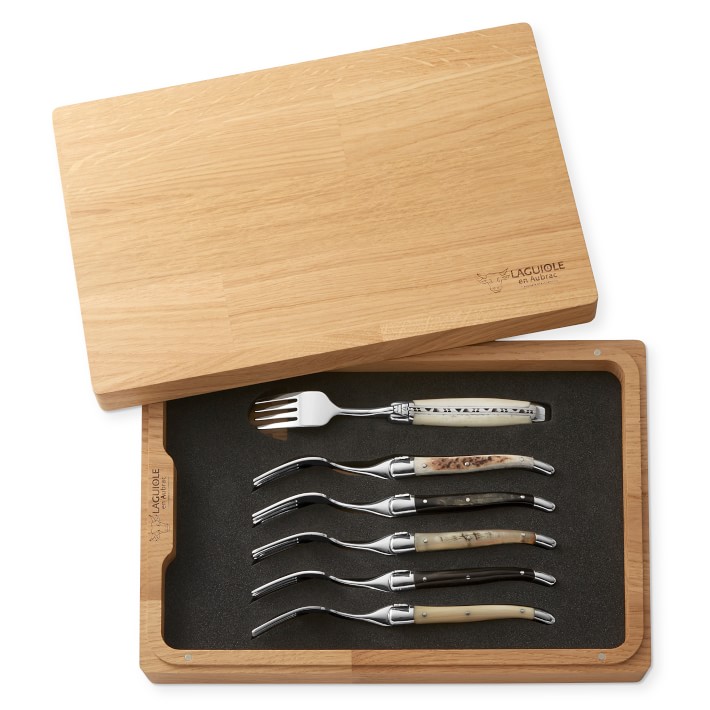 Laguiole Horn Salad Forks Set of 6 Williams Sonoma