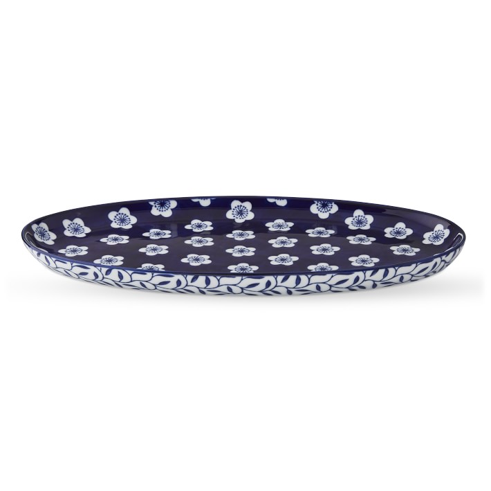 Blue And White Ceramic Vanity Tray Bathroom Accessory Set Williams Sonoma