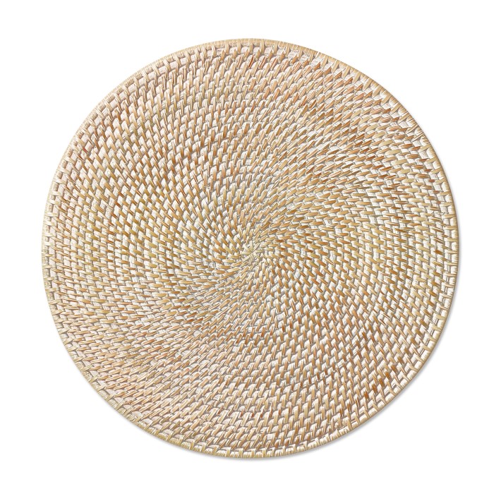 White Woven Hapao Round Placemat 