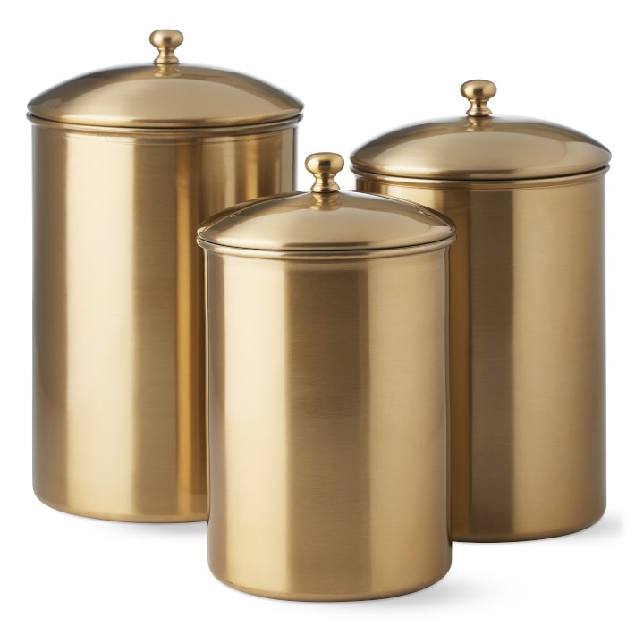 Gold Kitchen Canisters Williams Sonoma