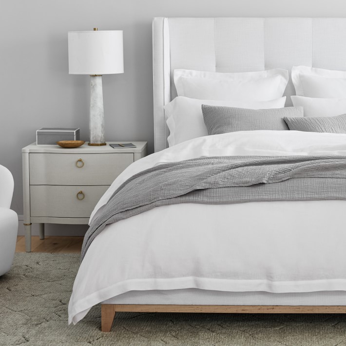 Chambers Linen Luxury Duvet Cover & Pillow Shams Williams Sonoma