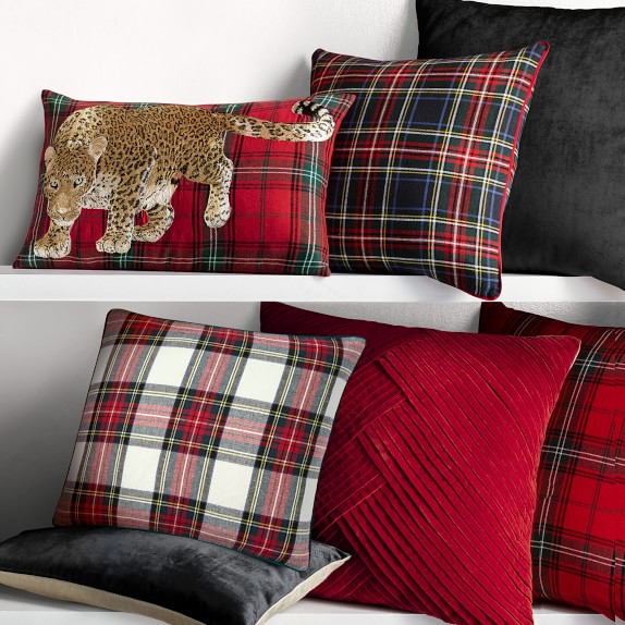 plaid pillow case