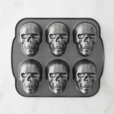 Nordic Ware Mini Skull Cakelet Halloween Baking Pan Williams Sonoma