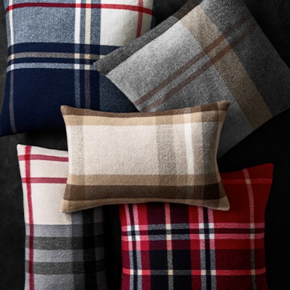 wool plaid pillows
