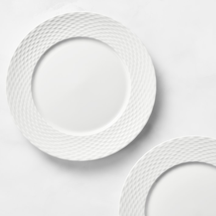 Pillivuyt Basketweave Porcelain Salad Plates Williams Sonoma