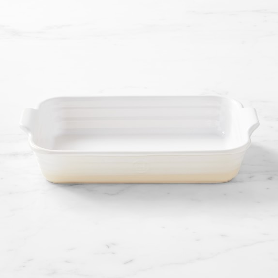 Emile Henry French Ceramic Potter Rectangular Baker - White