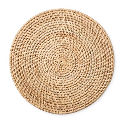 Dark Woven Hapao Round Charger Plate | Williams Sonoma