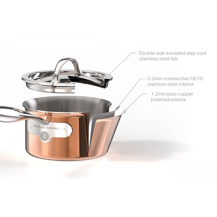 Williams Sonoma Thermoclad Copper 7Piece Cookware Set Williams