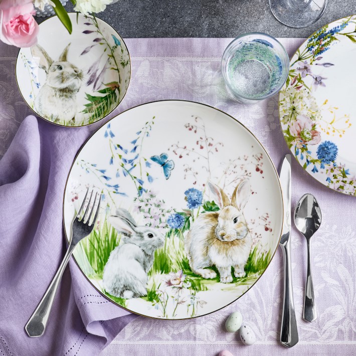 Floral Meadow Dinner Plates - Bunny | Williams Sonoma