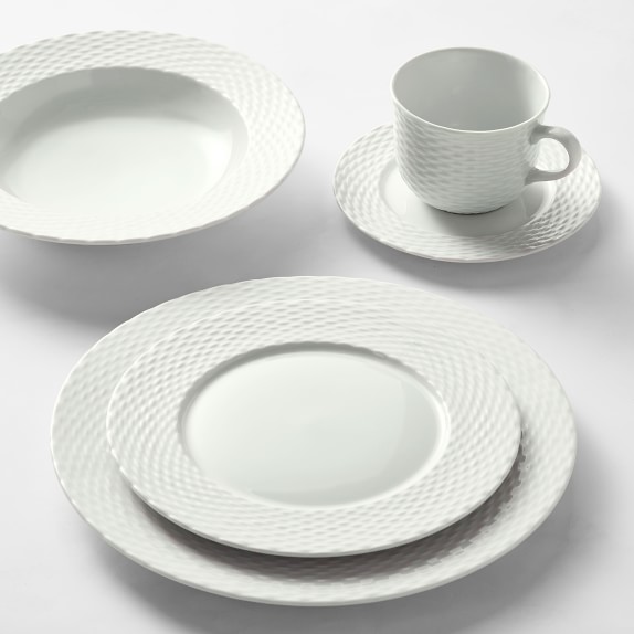 Pillivuyt Basketweave Porcelain Dinnerware Sets