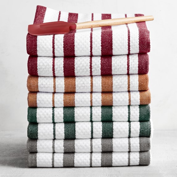 Kole Imports Cotton Striped Dish Cloths Set 
