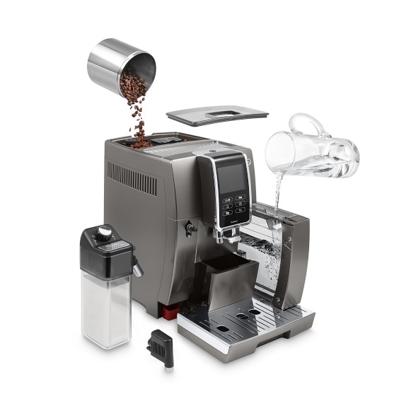 De'Longhi Dinamica Plus Fully Automatic Coffee Maker \u0026 Espresso Machine,  Titanium | Williams Sonoma