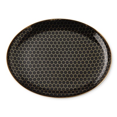Honeycomb Oval Platter, Honeycomb