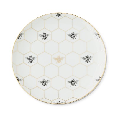 Honeycomb Appetizer Plates, Set of 4, Bee