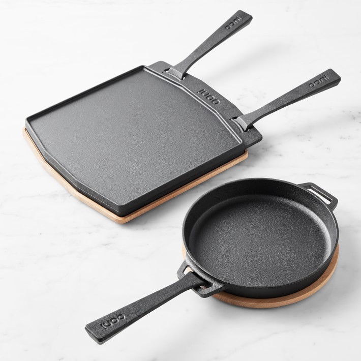 Ooni Cast Iron Skillet & Dual Sided Grizzler Cookware Set Williams Sonoma