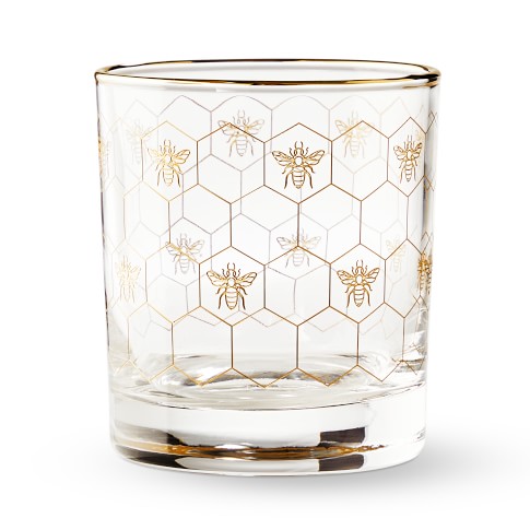 Honeycomb Double Old-Fashioned Glasses, Set of 4