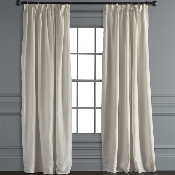 off white pinch pleat drapes