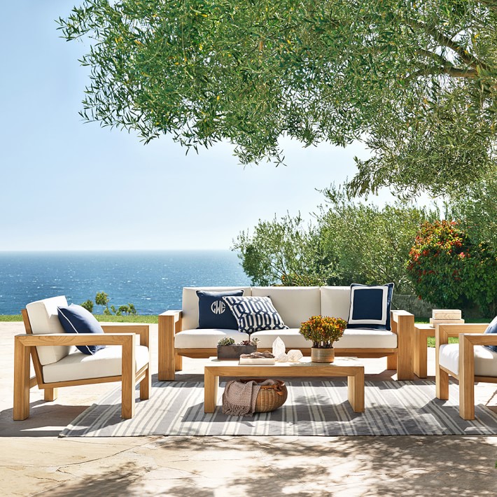 Larnaca Outdoor Teak Coffee Table | Patio Furniture | Williams Sonoma