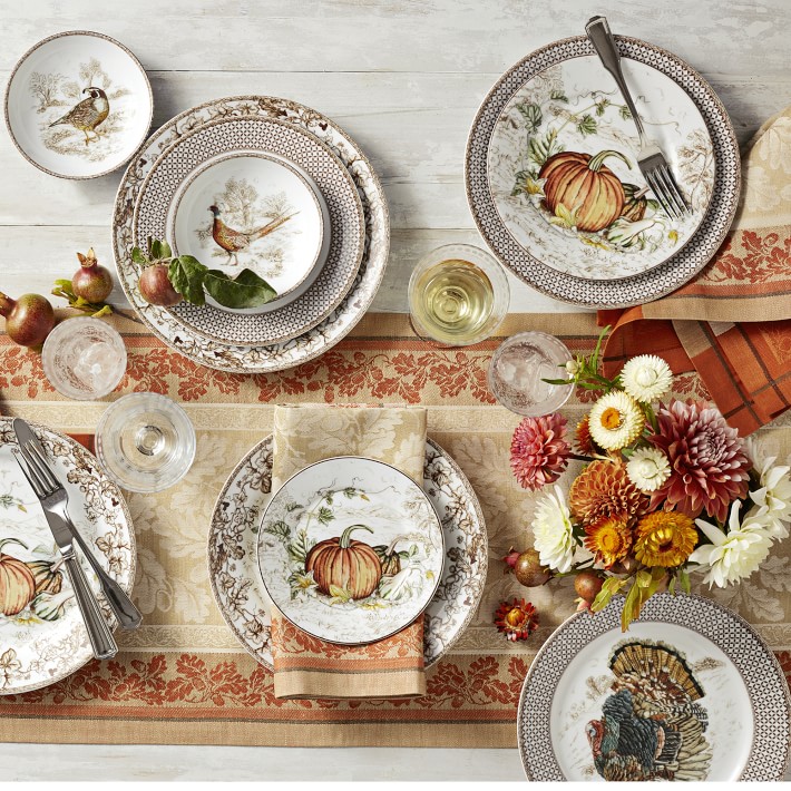 Plymouth Pumpkin Dinner Plate Set - Set of 4 | Williams Sonoma