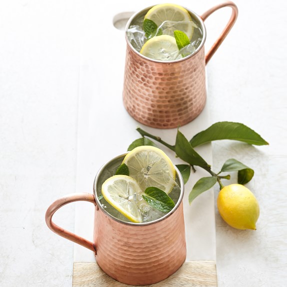 Details about   Williams Sonoma Hammered Copper Imperial Pint Mug Moscow Mule Cup S/2 NEW $80 