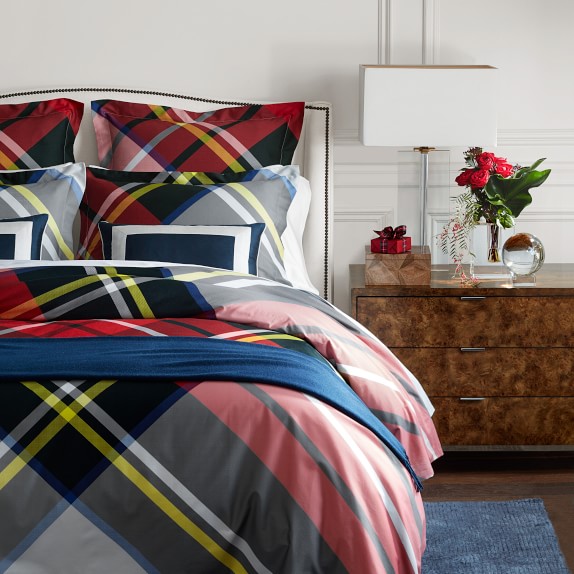 williams sonoma tartan duvet