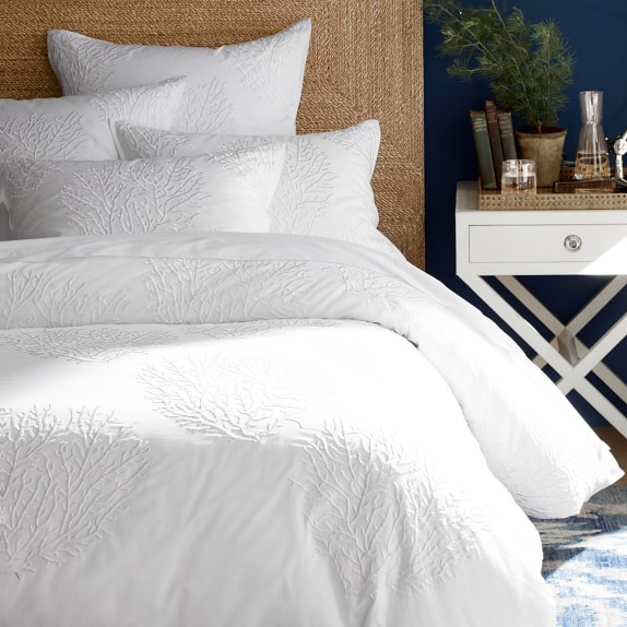 white pintuck duvet