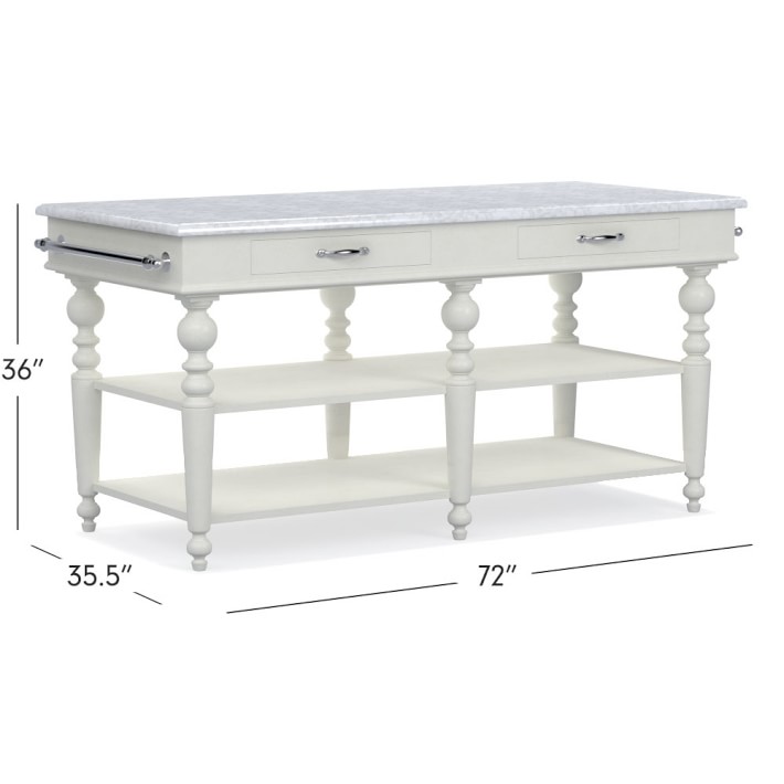 Larkspur MarbleTop Kitchen Island Williams Sonoma