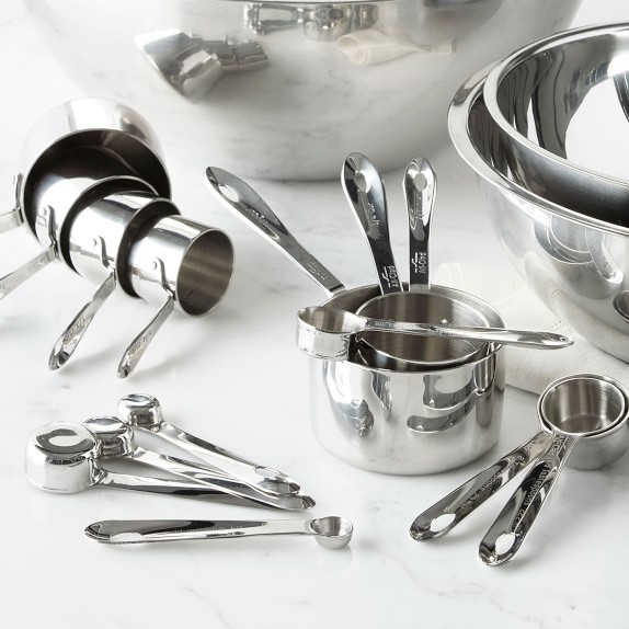 All-Clad Stainless-Steel Measuring Cups & Spoons | Williams Sonoma