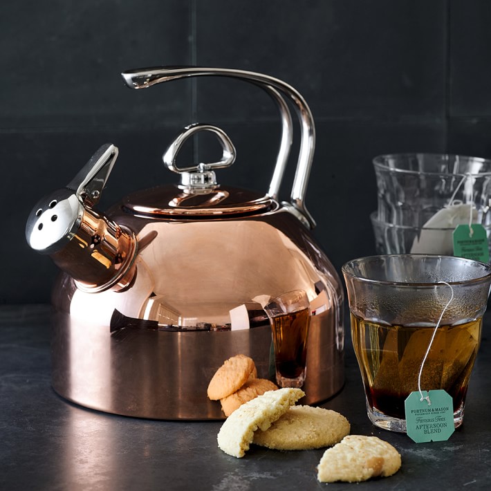 Chantal Copper Whistling Tea Kettle Williams Sonoma