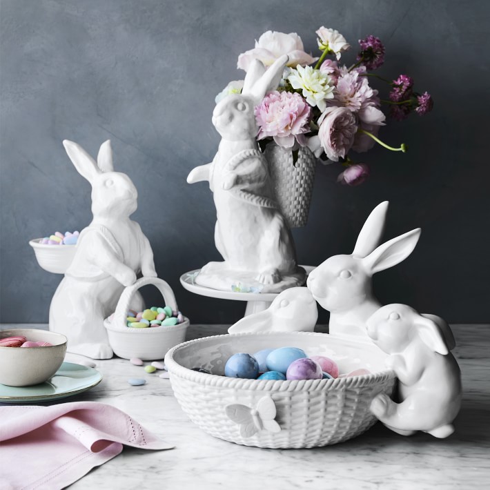 Sculptural Bunny Family Serving Bowl Williams Sonoma CA Williams Sonoma