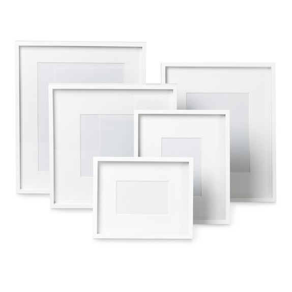 NEW Picture Frame in Wood Modern Art Augsburg White Lacquer 3,5