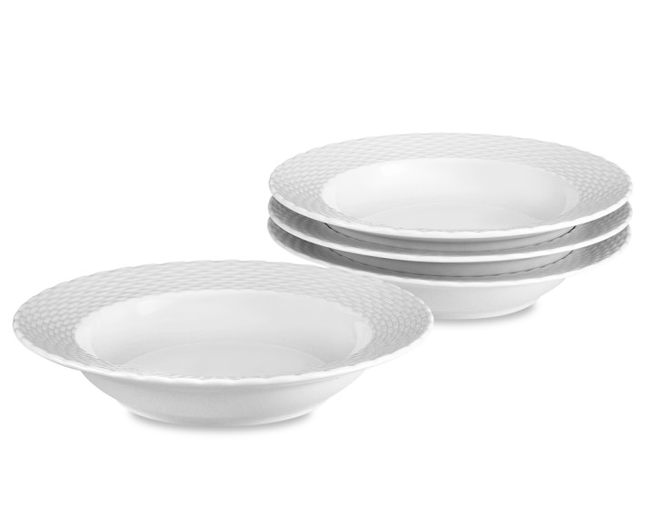 Pillivuyt Basketweave Porcelain Soup Plates Williams Sonoma