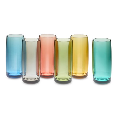 DuraClear® Tritan Outdoor Highball Glasses, Multicoloured, Set of 6