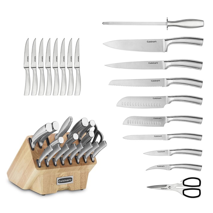 Stainless Steel Details about   Cuisinart C77SS-19P Normandy 19 Piece Cutlery Block Set 