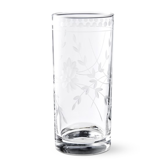 Vintage Etched Highball Glasses