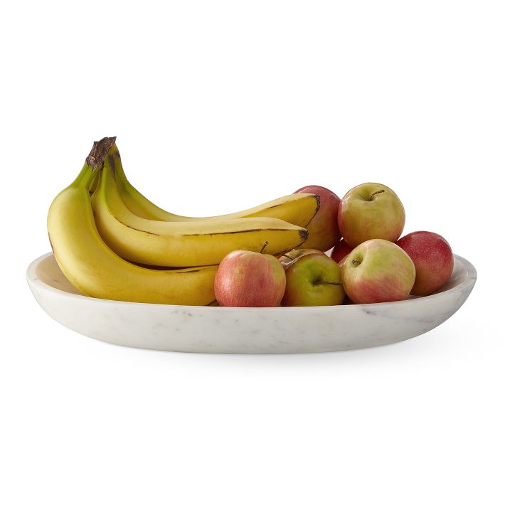 Home & Living Home Décor Marble Oval Fruit Bowl Baskets & Bowls etna.com.pe
