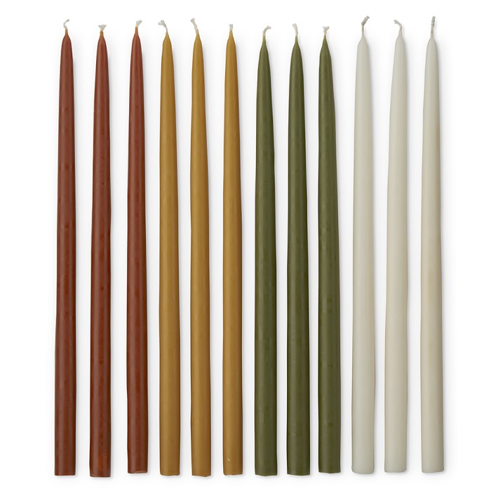 Warm Fall Colored Tiny Taper Candles Williams Sonoma