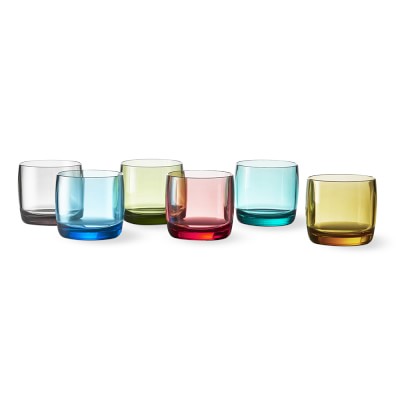 DuraClear® Tritan Outdoor Double Old-Fashioned Glasses, Multicoloured, Set of 6