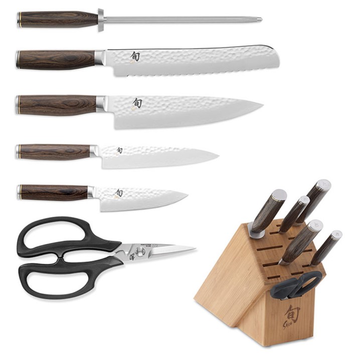 shun 7 piece knife set