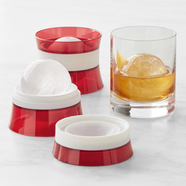 Details about    Zoku Silicone Ice Sphere Molds Set of 2 Stackable Ice Ball Molds Keep Drinks 