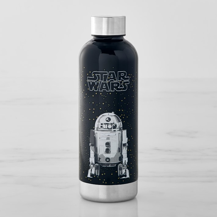 Star Wars Metal Water Bottle  New Original $29.95 Williams Sonoma PRINCESS LEIA