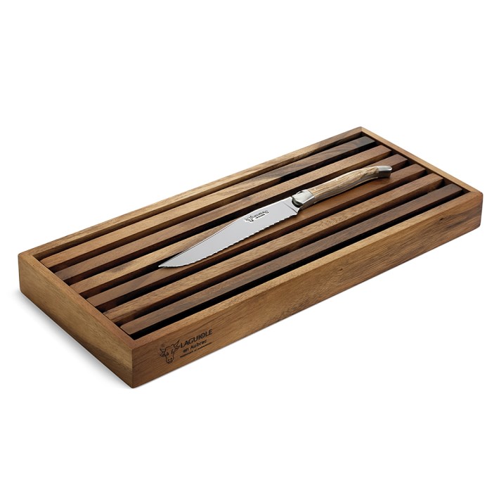 Laguiole en Aubrac Olivewood Bread Knife & Board Williams Sonoma