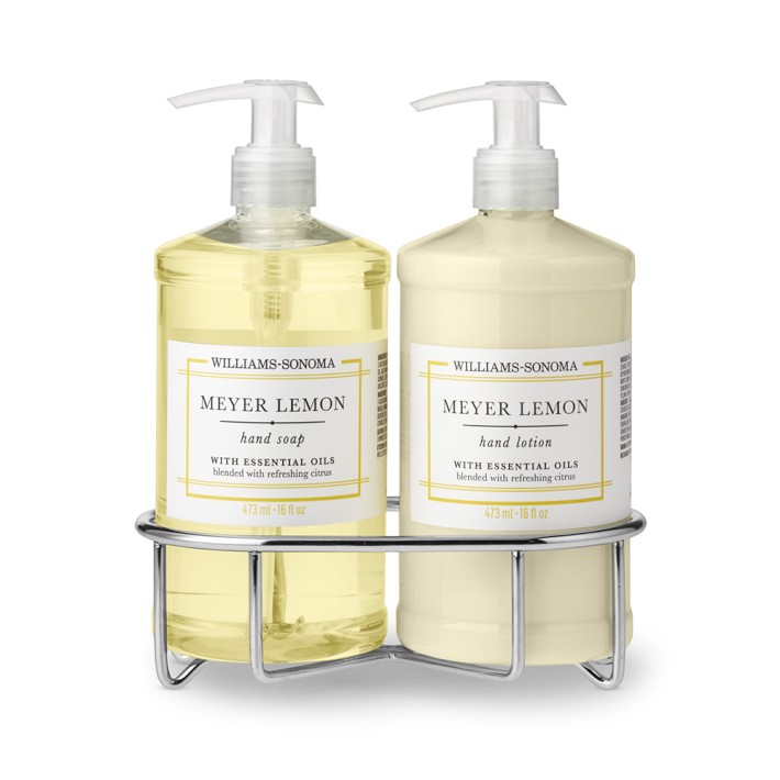Williams Sonoma Meyer Lemon Hand Soap & Lotion Deluxe 5Piece Gift