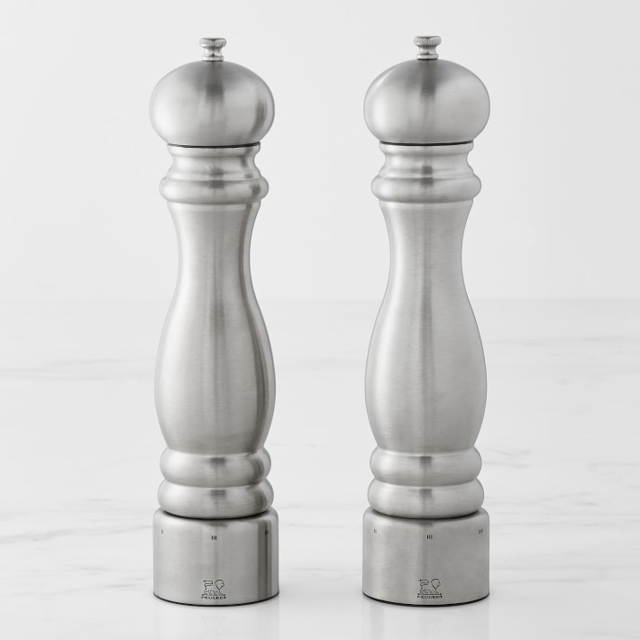 Peugeot Paris Chef Stainless Steel Salt & Pepper Grinders Williams Sonoma