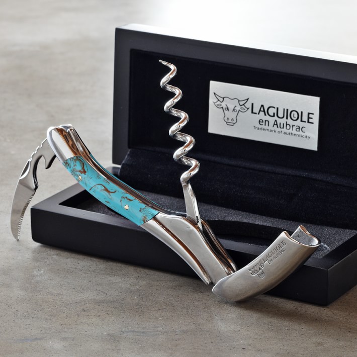 Turquoise Laguiole En Aubrac Waiters Wine Corkscrew Wine Opener