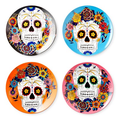 Day of the Dead Salad Plates - Set of 4 - Mixed | Williams Sonoma