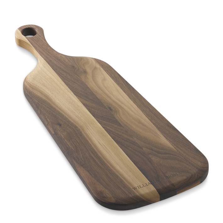 Williams Sonoma Walnut Wood Bread Cutting Board with Handle Williams Sonoma